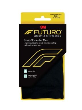 Futuro Men's Black Dress Compression Sock